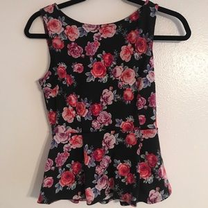 Floral peplum top